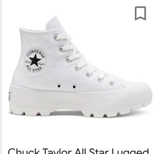 very cute white platform high top converse